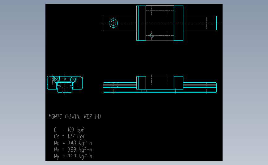 上银导轨丝杆MGN7C.DWG