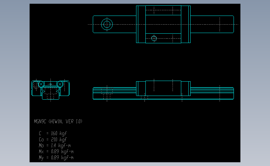 上银导轨丝杆MGN9C.DWG