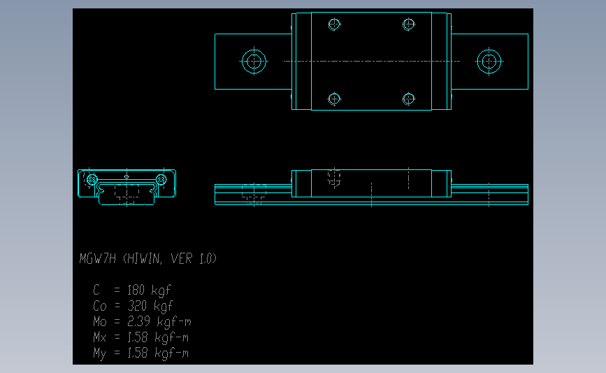 上银导轨丝杆MGW7H.DWG