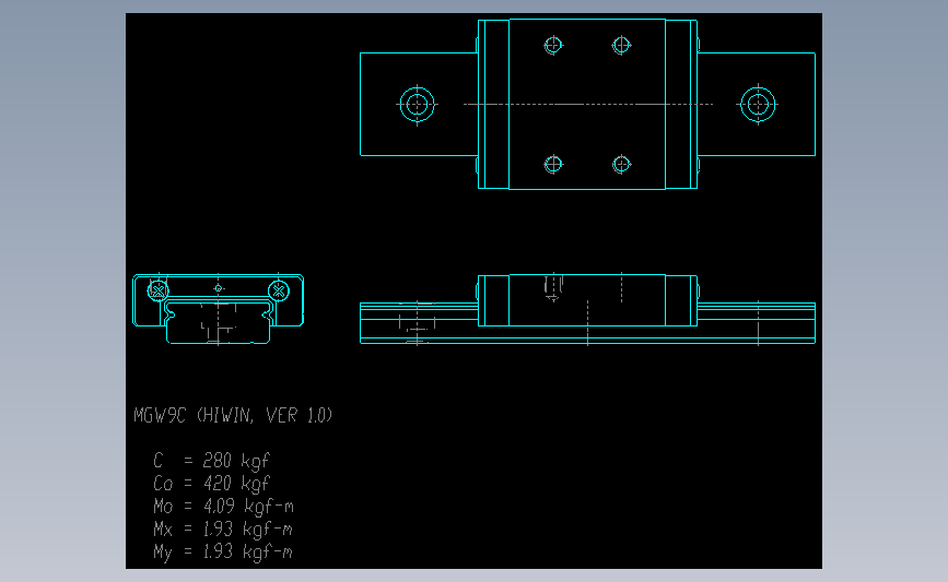 上银导轨丝杆MGW9C.DWG