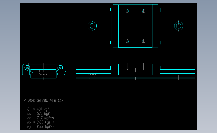 上银导轨丝杆MGW12C.DWG