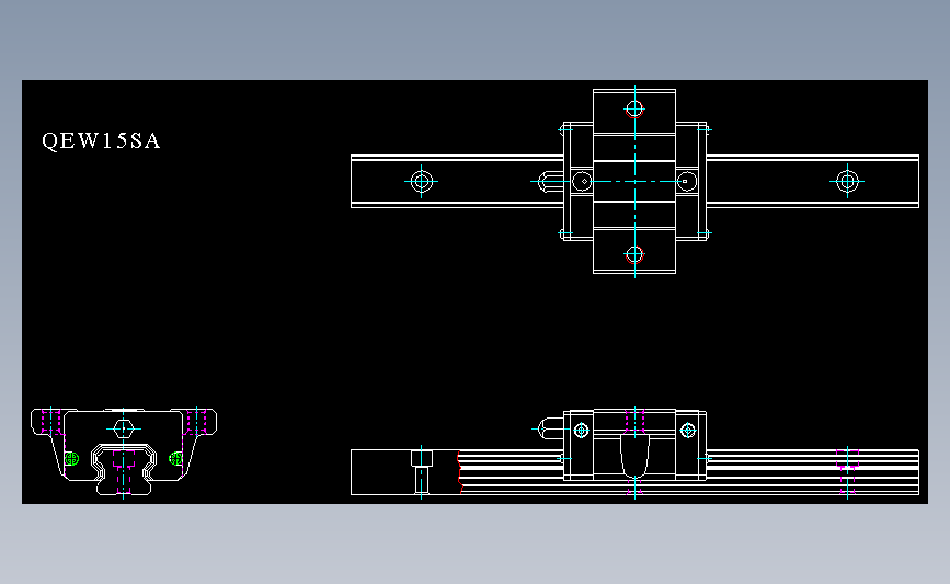 上银导轨丝杆QEW15SA.dwg