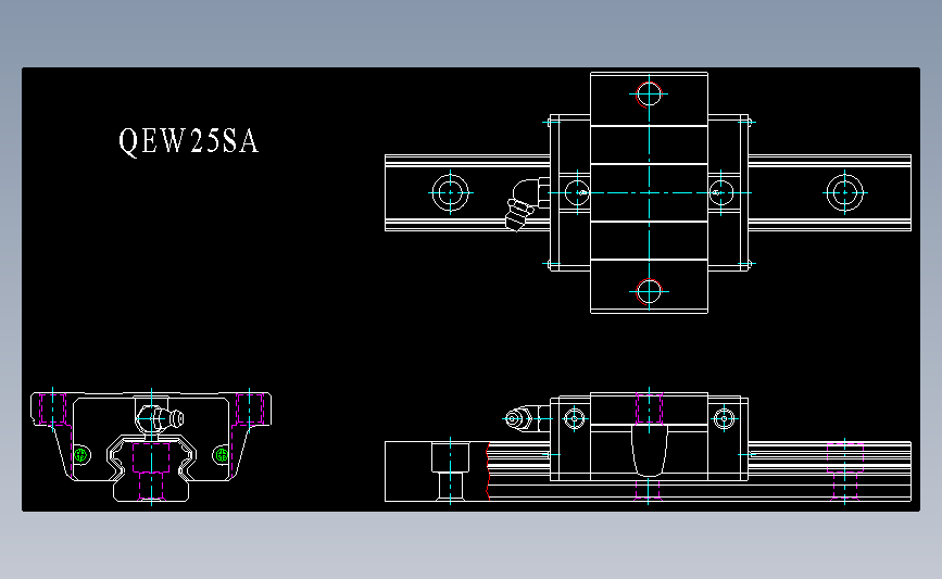上银导轨丝杆QEW25SA.dwg