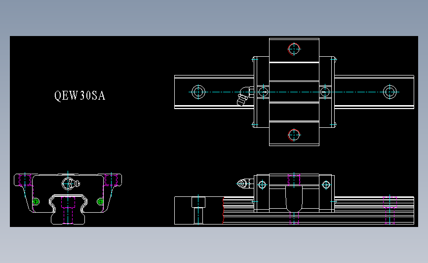 上银导轨丝杆QEW30SA.dwg