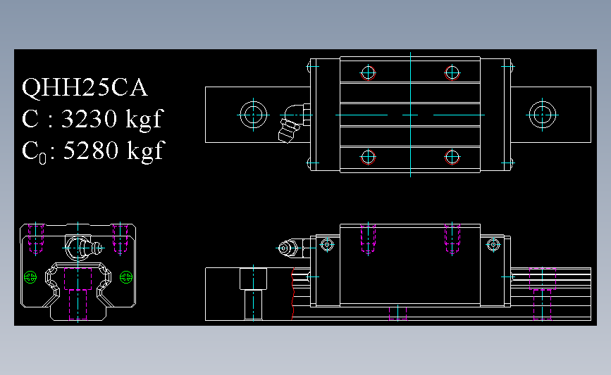 上银导轨丝杆QHH25CA.dwg