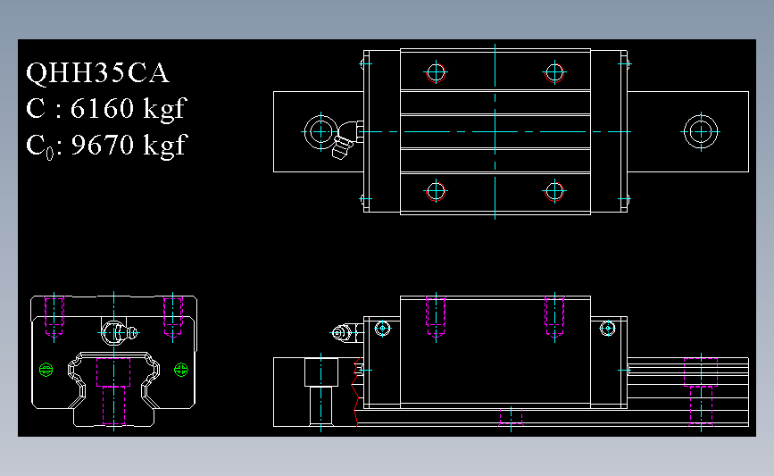 上银导轨丝杆QHH35CA.dwg