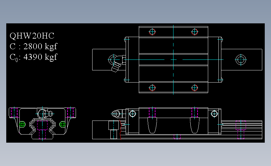 上银导轨丝杆QHW20HC.dwg
