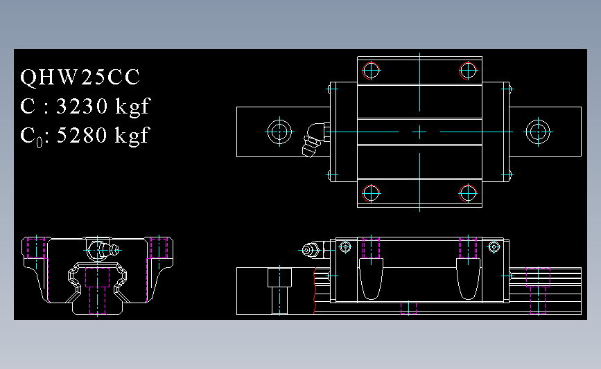 上银导轨丝杆QHW25CC.dwg