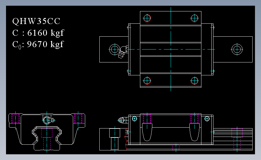 上银导轨丝杆QHW35CC.dwg