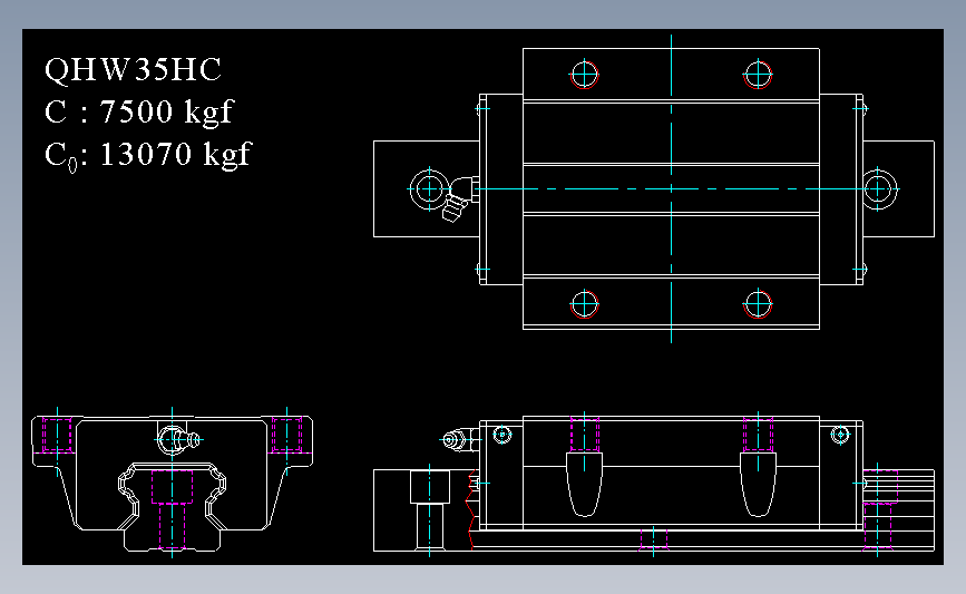 上银导轨丝杆QHW35HC.dwg