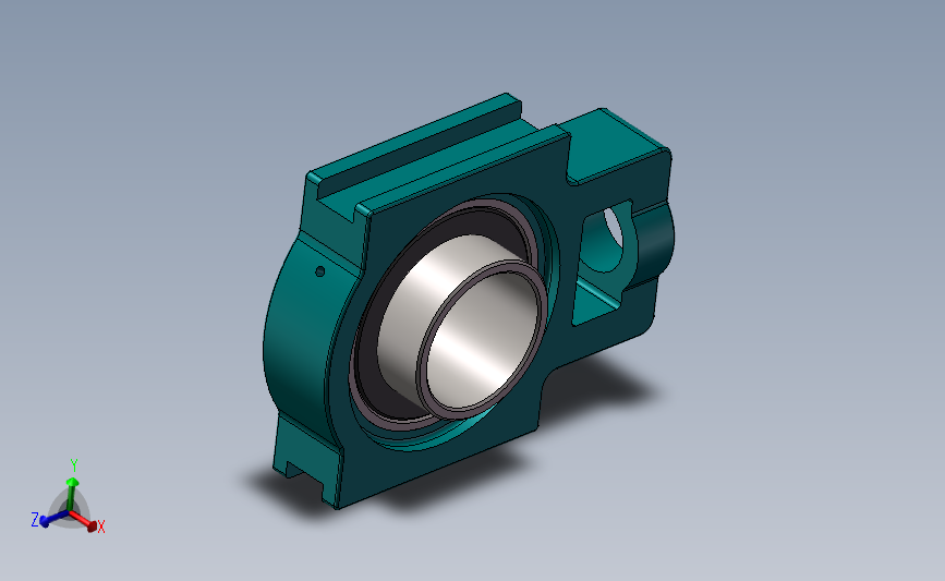 带滑块座轴承 Uct217 Solidworks 2015 模型图纸下载 懒石网