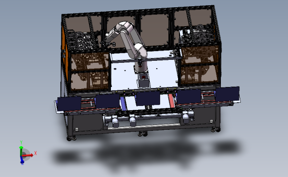 机械手贴标机(Solidworks2012格式)