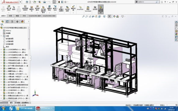 10P30离合器装配生产线3D模型图纸 Solidworks设计