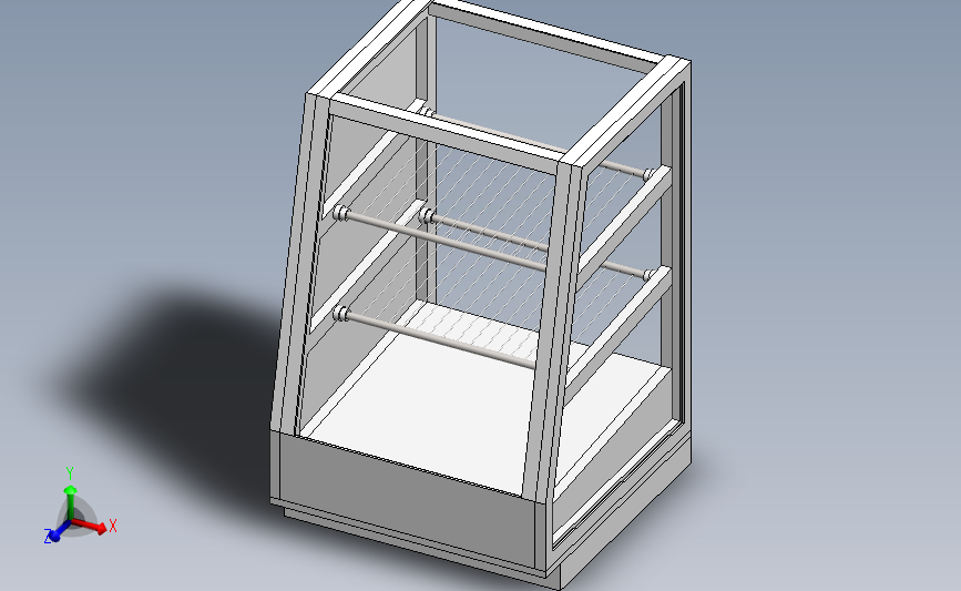 食品陈列柜模型3D图纸 Solidworks设计