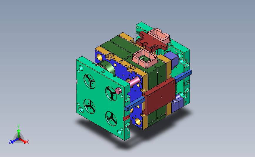 STP已经生产的4+4叠层模-带3D图和模具实物图片已经生产的4+4叠层模-带3D图和模具实物图片