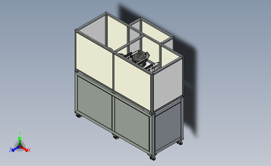 带气缸的直线输送系统3D数模图纸 STEP格式