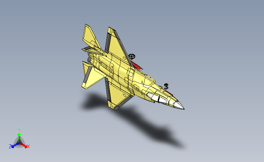 航母舰载机歼J-31三维建模图纸 UG NX设计 附X_T IGS STP格式