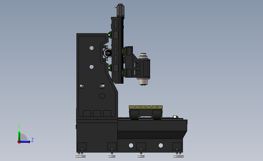 1200X600小型龙门数控铣床 左侧视图