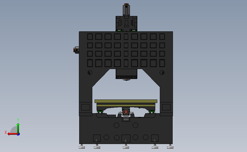 1200X600小型龙门数控铣床 背面视图