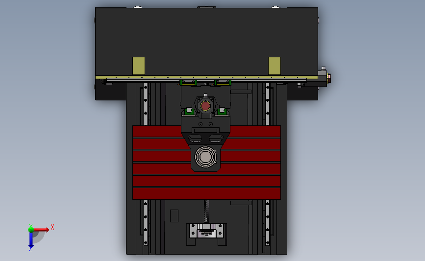 1200X600小型龙门数控铣床 俯视图