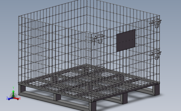 自动化立体仓库仓储笼3D数模图纸 Solidworks设计