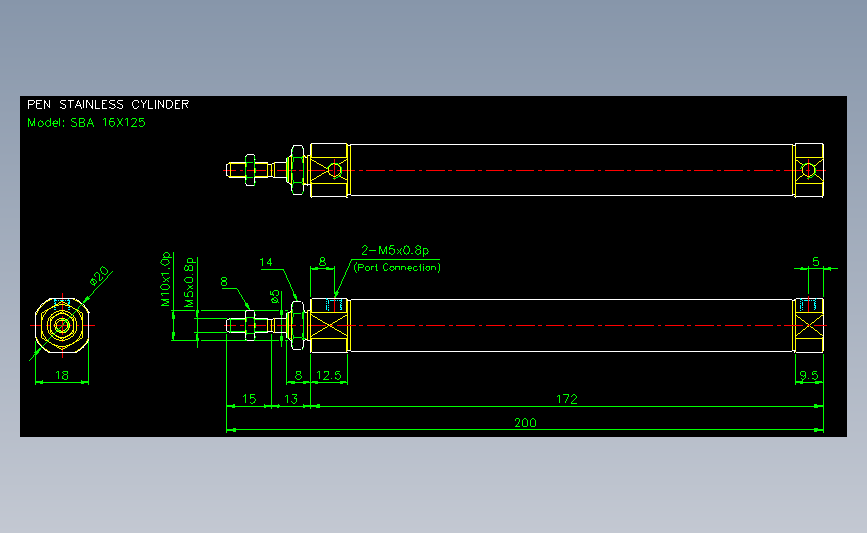 气立可CHELIC气动元件2D-SBA16x125