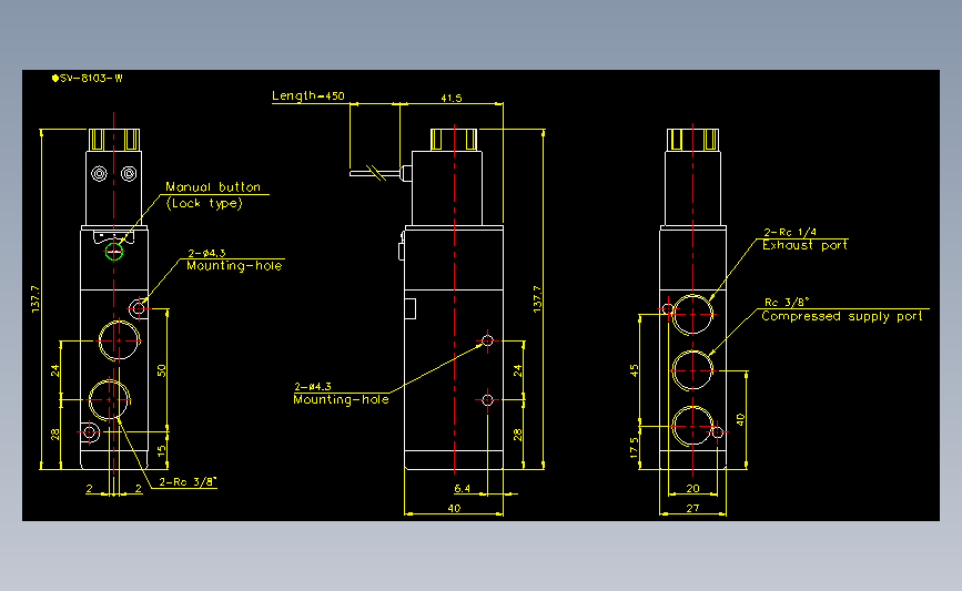 气立可CHELIC气动元件2D-SV-8103-W