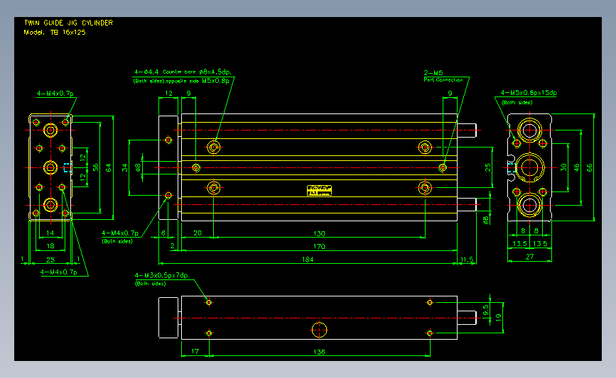 气立可CHELIC气动元件2D-TB16x125