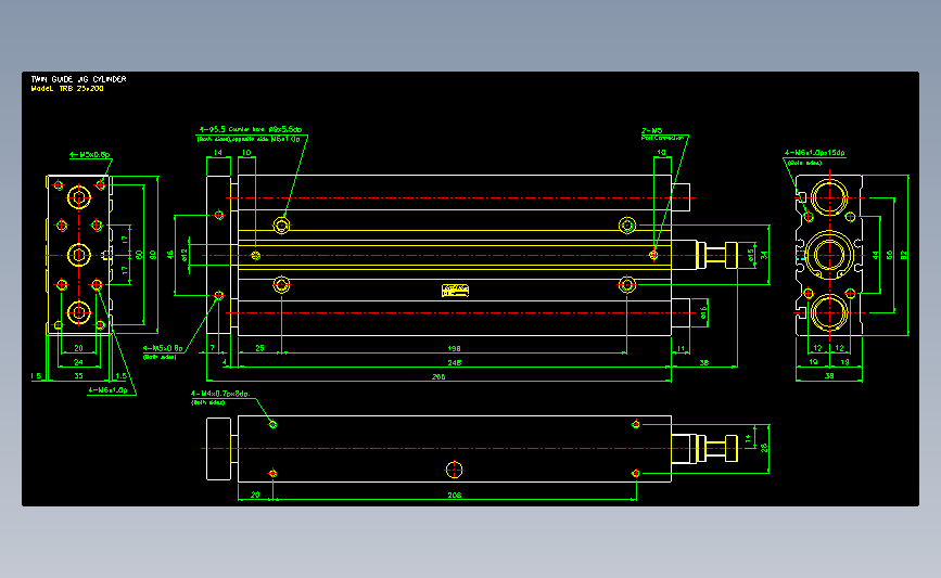 气立可CHELIC气动元件2D-TB32x175_AutoCAD 2000_模型图纸下载 – 懒石网