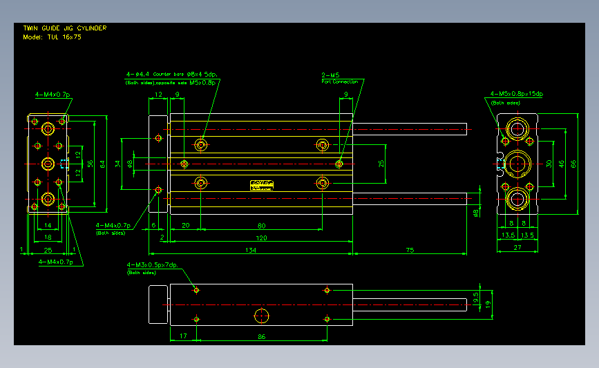 气立可CHELIC气动元件2D-TUL16x75 