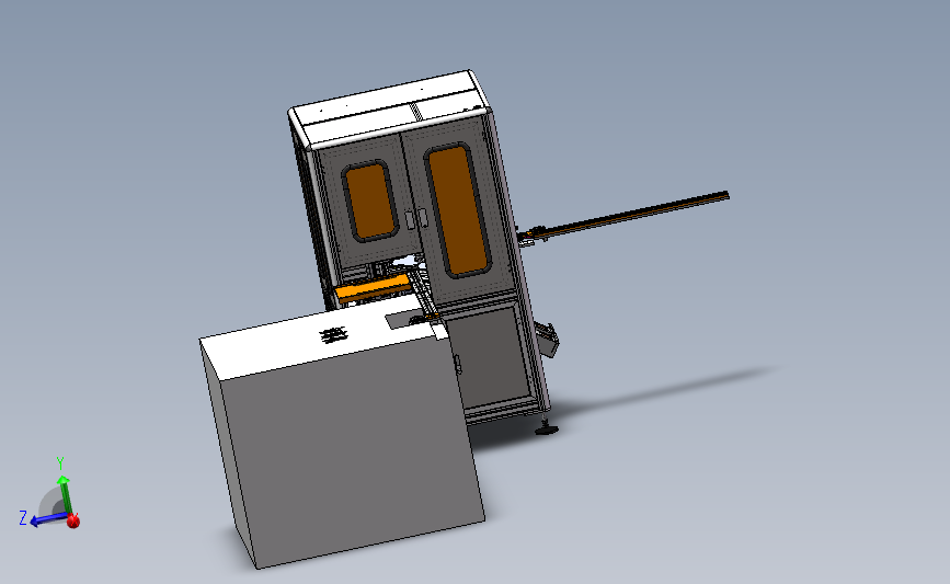 自动化玻璃盘CCD检测机3D数模图纸 Solidworks设计