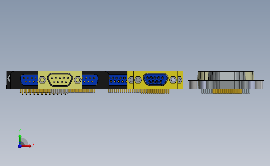 VGA系列 DB15连接器_SOLIDWORKS 2012_模型图纸下载 – 懒石网