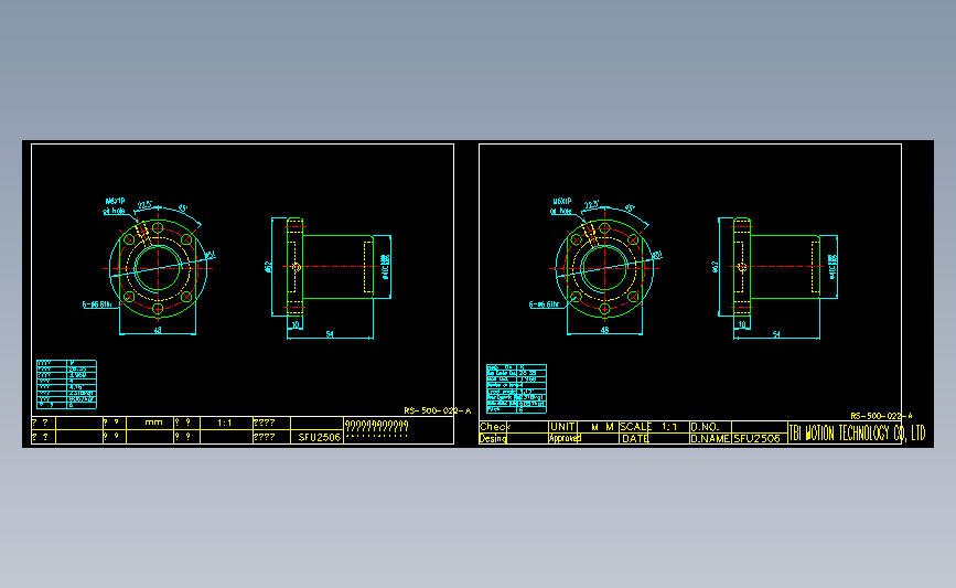 常用螺母SFU2506.dwg