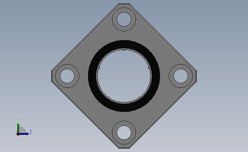 方法兰型直线轴承[E型LMEKUU16]_SOLIDWORKS 2018_模型图纸下载 – 懒石网