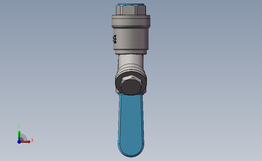 DN25带过滤器的球阀 正面视图