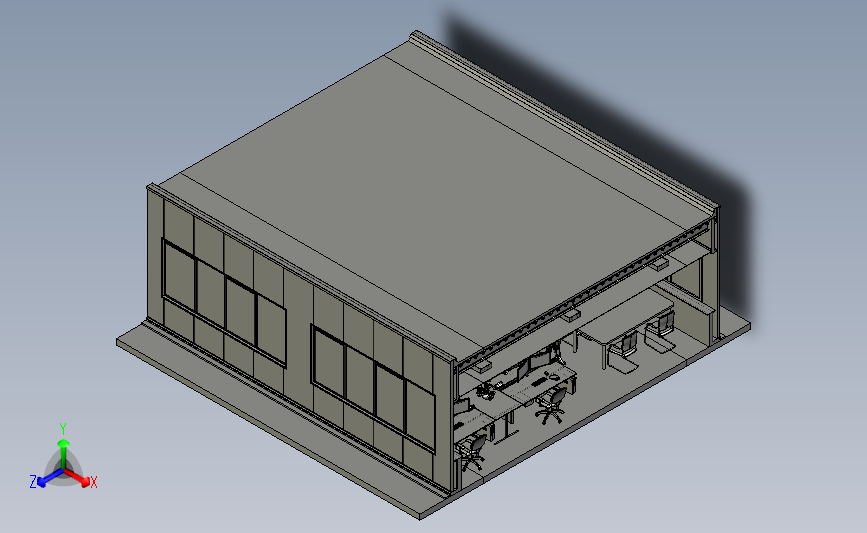 办公室含人员模型