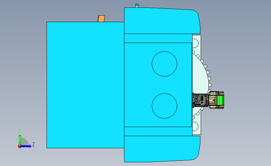 机器人自动化生产注塑模具 左侧视图
