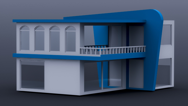 现代风格别墅模型