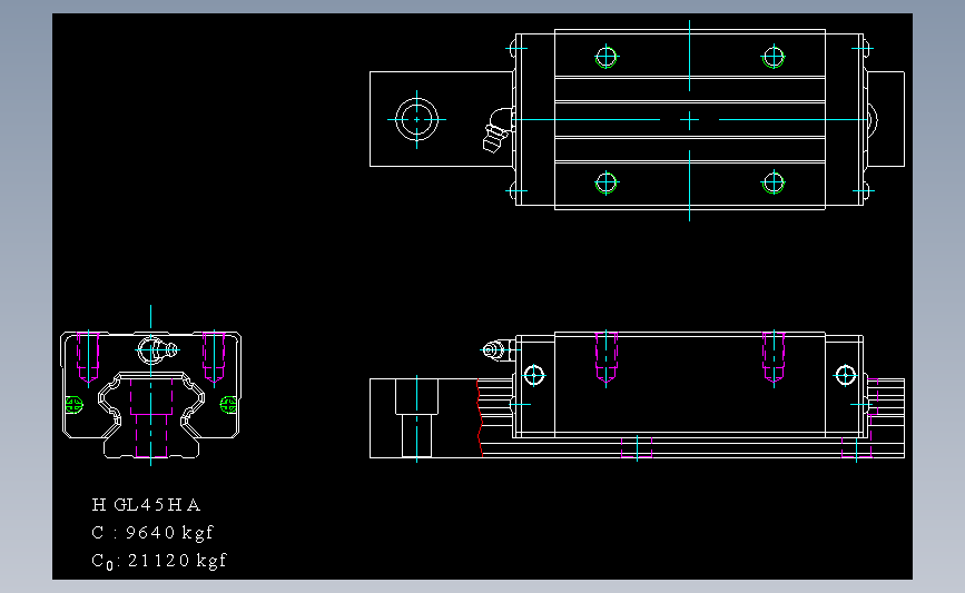 HGL45HA重载球式直线导轨