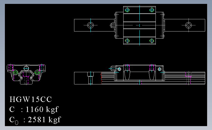 HGW15CC重载球式直线导轨