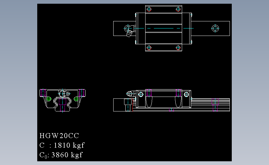 HGW20CC重载球式直线导轨