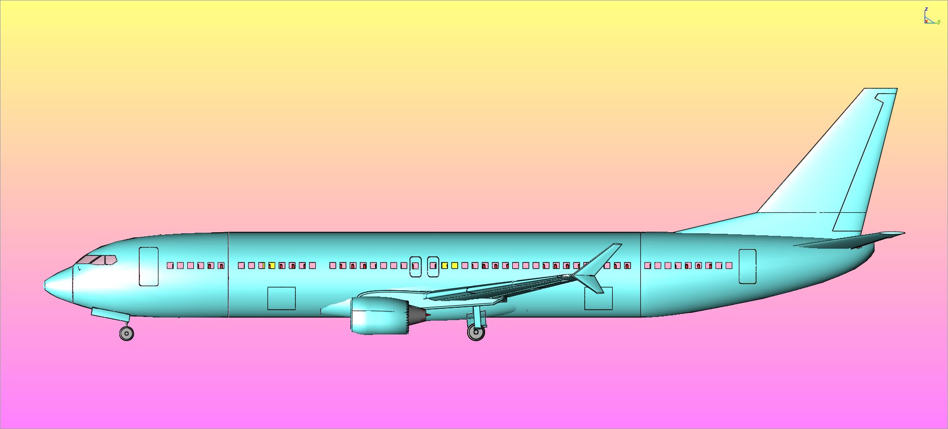 波音737Max-9(推测)飞机实体组装模型