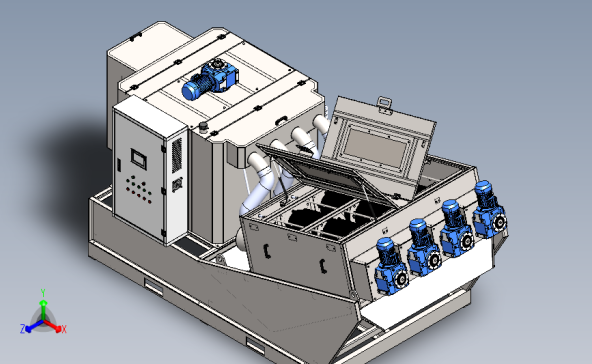 DL304叠螺污泥脱水机3d