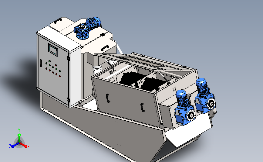 DL302叠螺污泥脱水机3d