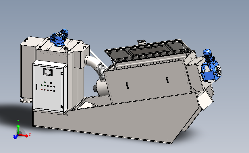 DL401叠螺污泥脱水机3d