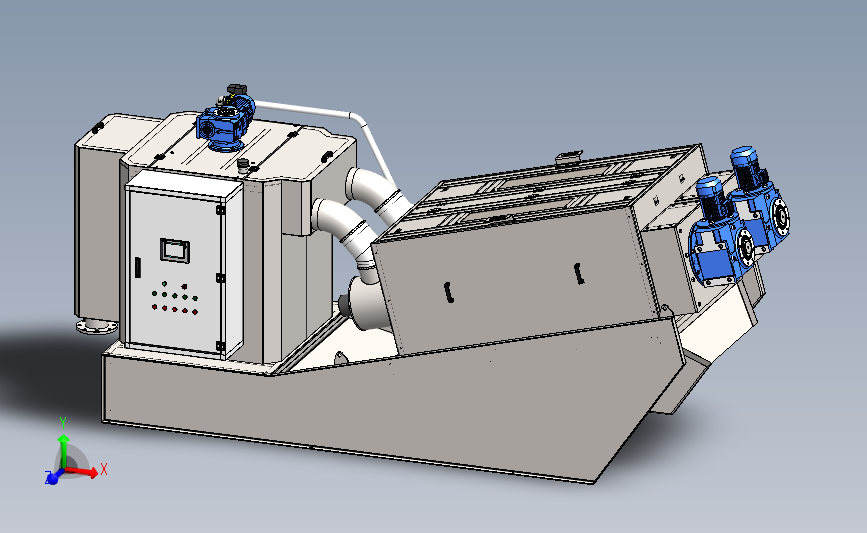 DL402叠螺污泥脱水机3d