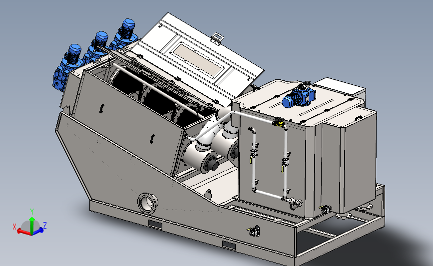 DL403叠螺污泥脱水机3d