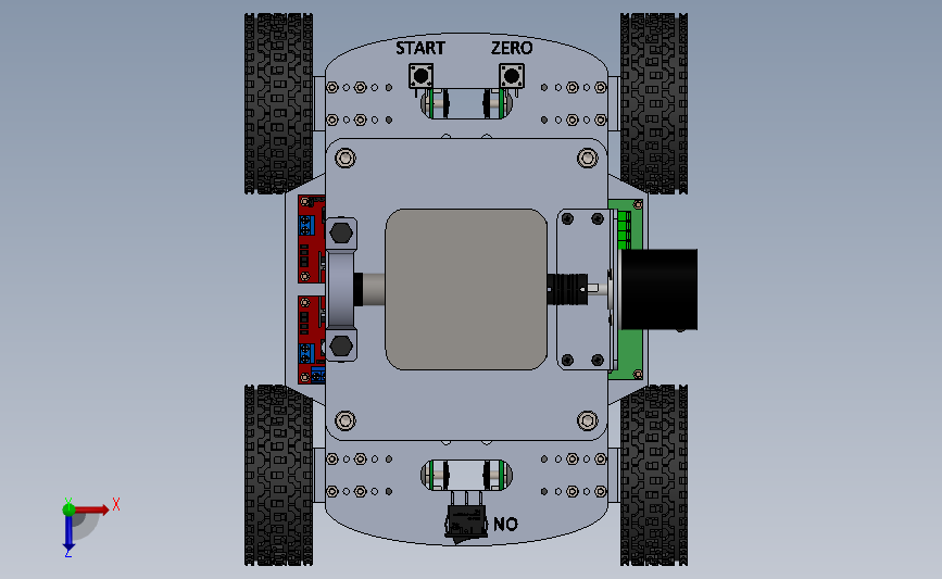 自平衡倒立摆小车 俯视图