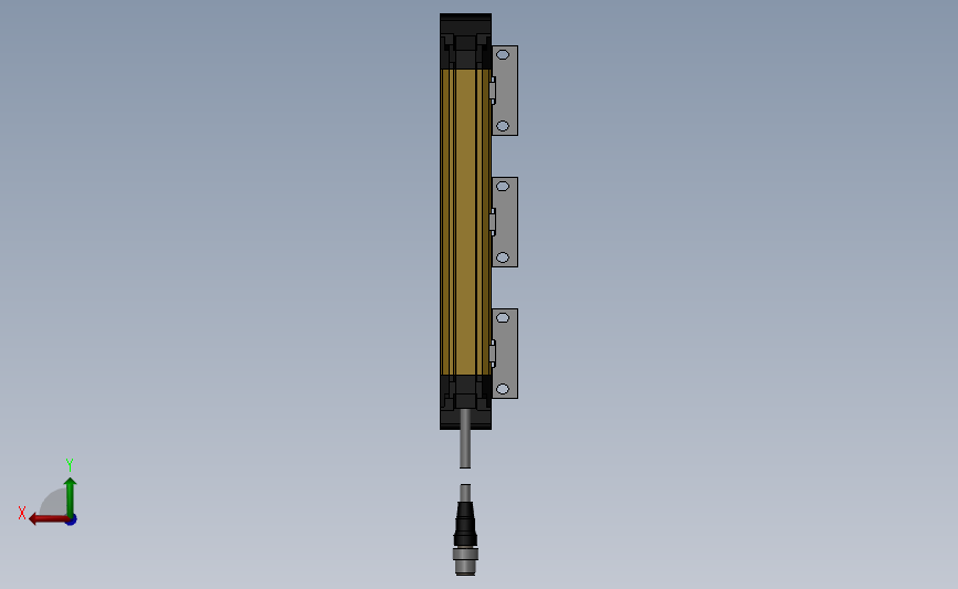 欧母龙OMRON标准件F3SJ_A_F39_LJ3_BACKMOUNT 背面视图