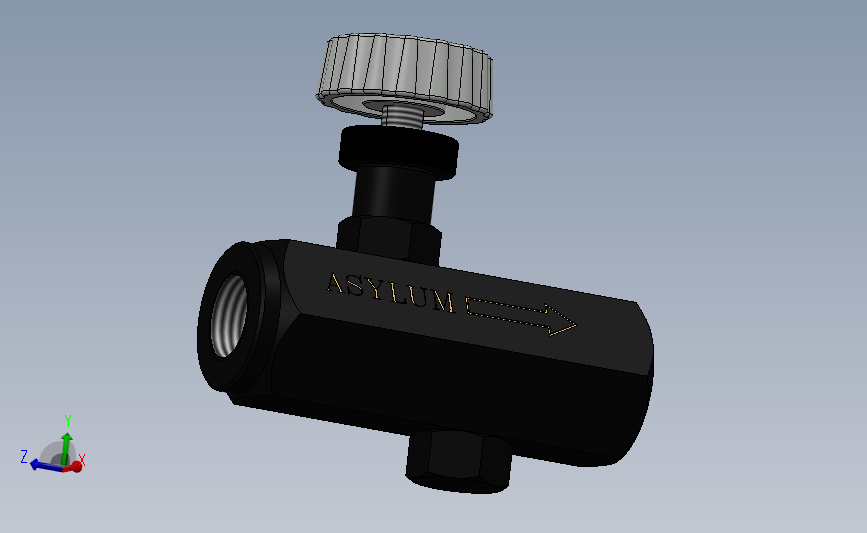 KC-02管式节流阀 3D模型SW